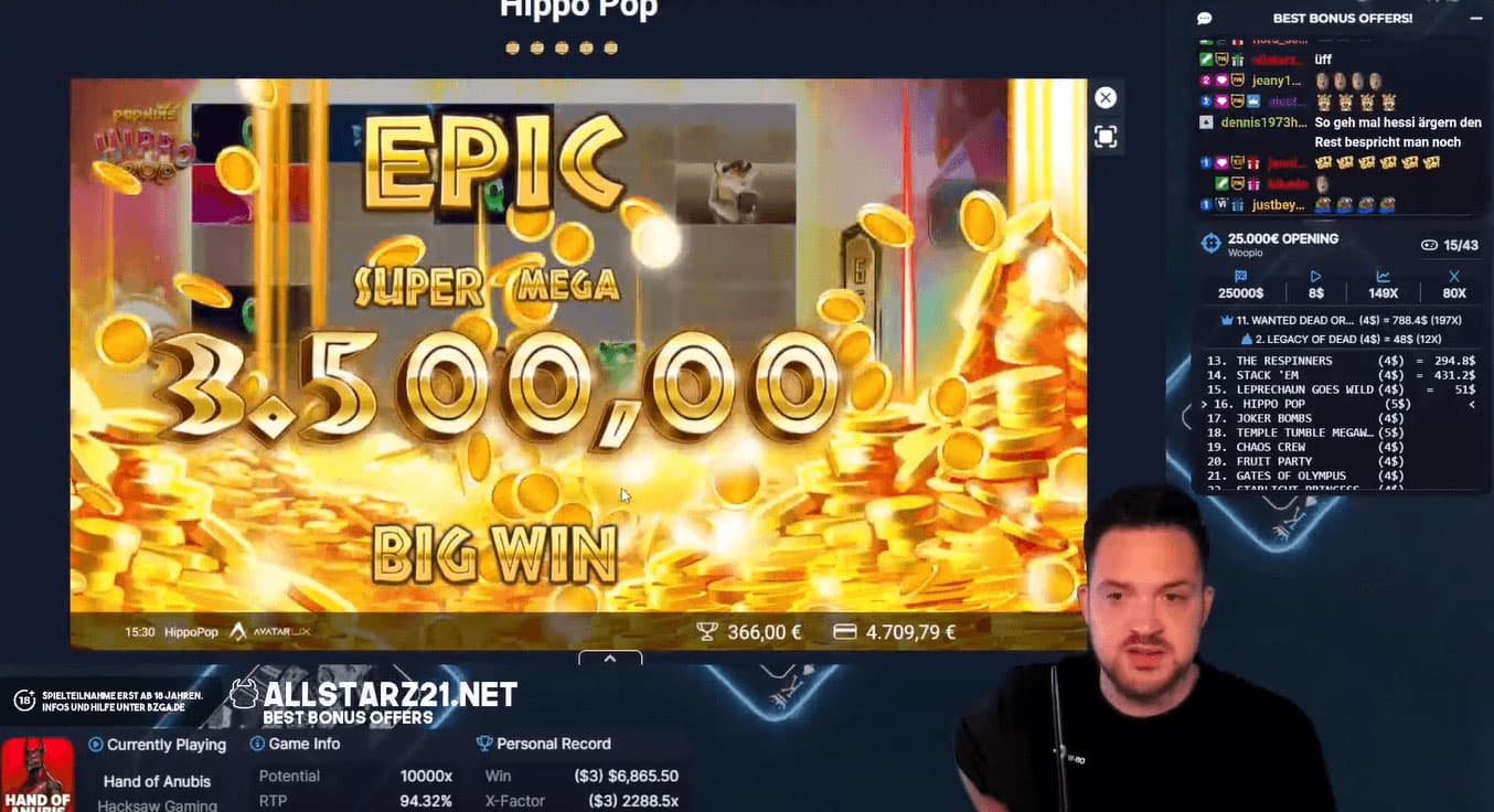 Streamer ALLSTARZ21 su Betify Casino