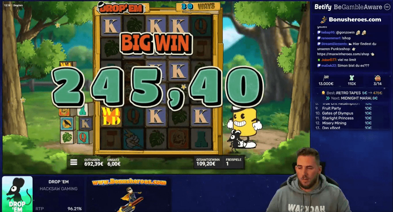 Streamer Bonusheroes on Betify Casino