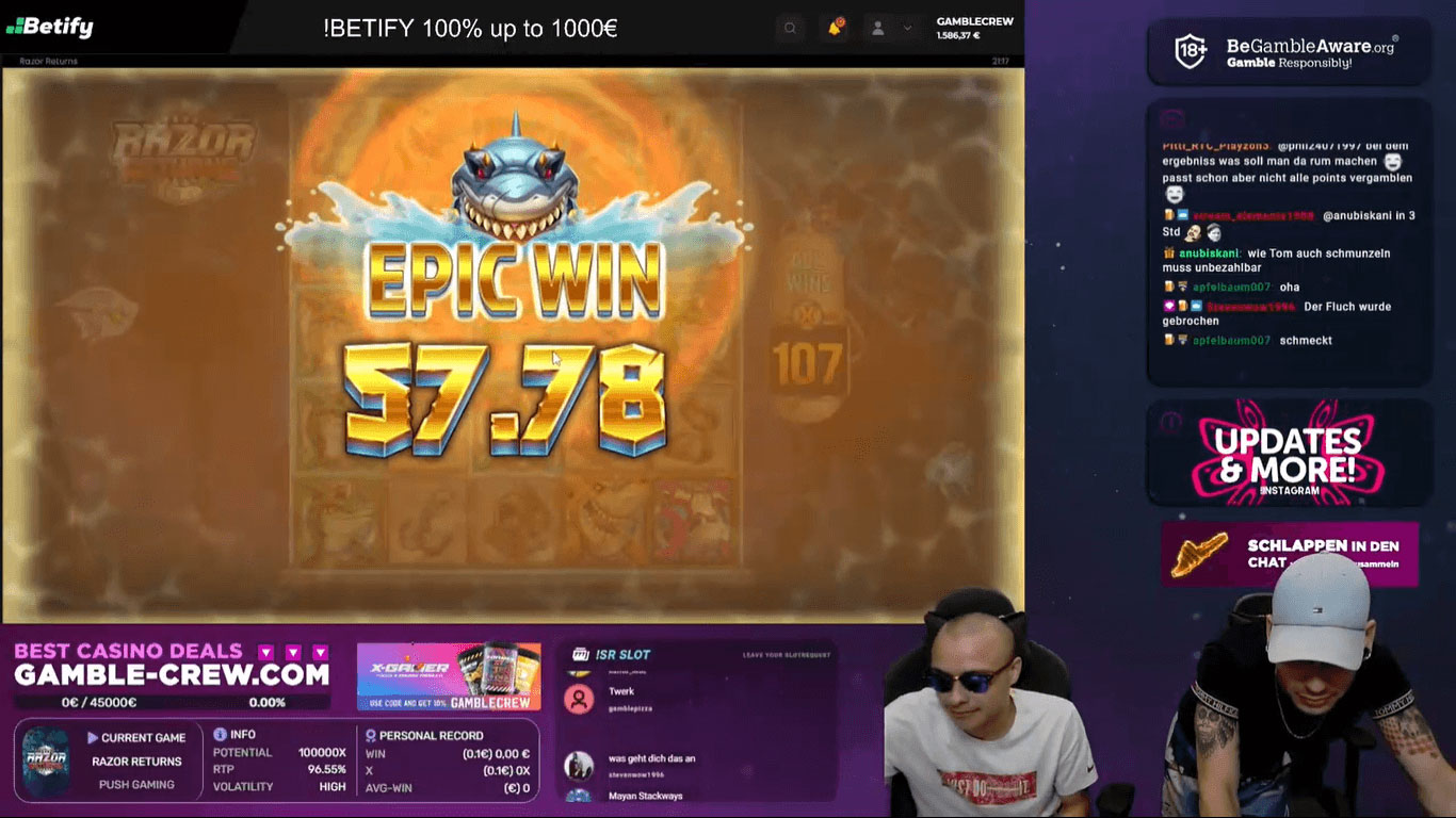 GambleCrew Streamers on Betify Casino