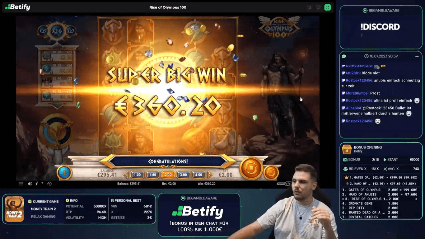 Streamer Gernoot on Betify Casino